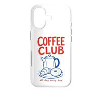 Custodia per iPhone 17 Grafica del costume da brunch per ragazza Coffee Club Café Espresso