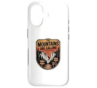 Custodia per iPhone 17 Grafica del distintivo Wilderness, The Mountains Are Calling