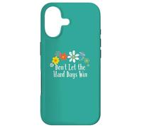 Custodia per iPhone 17 Grafica divertente con fiori "Don't Let the Hard Days Win"