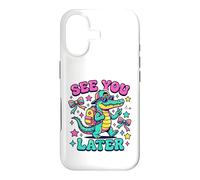 Custodia per iPhone 17 Grafica Groovy Alligator Student Addio