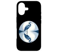 Custodia per iPhone 17 Grande airone blu a specchio in acqua design