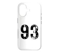 Custodia per iPhone 17 Grande numero 93 per 93° compleanno novantatré anni 1993