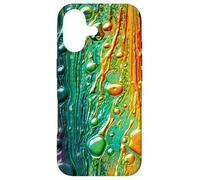 Custodia per iPhone 17 Green and Orange Rainbow Art Modern Abstract Aesthetic
