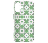 Custodia per iPhone 17 Green Grey Octagon Star Scandinavian Folk Pattern