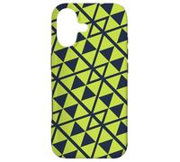 Custodia per iPhone 17 Green Navy Triangle Hexagon Futuristic Urban Pattern