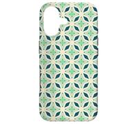 Custodia per iPhone 17 Green Stars Clover Leaves Starfish Mediterranean Pattern