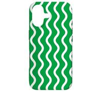 Custodia per iPhone 17 Green White Wavy Nigeria Pattern