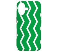 Custodia per iPhone 17 Green White Zigzag Triangle Nigeria Flag Pattern
