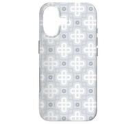 Custodia per iPhone 17 Grey Crosse Circle Square Ring Modern Geometric Pattern