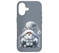 Custodia per iPhone 17 Grey Gnome Graphic In Monochrome Outfit Women Cute Christmas