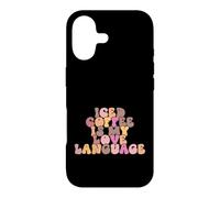 Custodia per iPhone 17 Groovy Love Iced Coffee Saying Is My Language Retro
