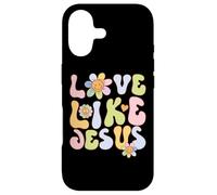 Custodia per iPhone 17 Groovy Love Like Jesus Religious God Christian Graphic