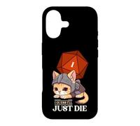 Custodia per iPhone 17 Guess I'll Die | D20 Cat Fail RPG Gioco di ruolo Kitty