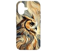 Custodia per iPhone 17 Gufo astratto come un'opera d'arte colorata ed elegante