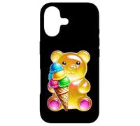 Custodia per iPhone 17 Gummy Bear Candy Ice Cream Cone Giallo