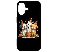 Custodia per iPhone 17 Halloween Cuccioli Fantasma Popcorn Divertimento