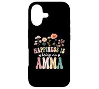 Custodia per iPhone 17 Happiness is Being an Amma Floral Design Amma Mother's Day