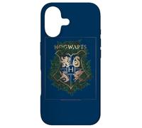 Custodia per iPhone 17 Harry Potter Hogwarts Green and Gold Floral Crest