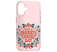 Custodia per iPhone 17 Have A Berry Nice Day Retro Cute Strawberry Groovy Aesthetic