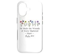 Custodia per iPhone 17 He Heals the Wounds of Every Shattered Heart God Psalm 147:3