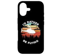 Custodia per iPhone 17 Helicopter Funny Pilot Gift I'd Rather Be Flying Retro
