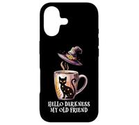 Custodia per iPhone 17 Hello Darkness My Old Friend Black Cat Coffee Mug Witchy Cat