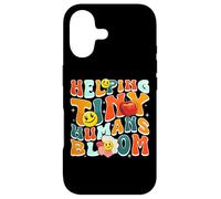 Custodia per iPhone 17 Helping Tiny Humans Bloom Retro Colorful Teacher Design