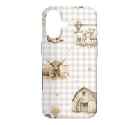Custodia per iPhone 17 Highland Mucca Pecora Rustico Fattoria Paese Acquerello