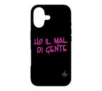 Custodia per iPhone 17 Ho il mal di gente | Marca dolceSenso URBAN testo rosa