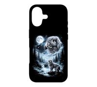Custodia per iPhone 17 Holland Lop Coniglio che ulula alla luna anni '90 retrò