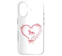 Custodia per iPhone 17 Horseshoe Bow Coquette Heart Horse Mom Girl Horseback Riding