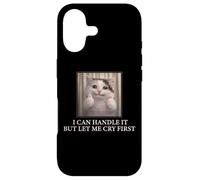 Custodia per iPhone 17 I Can Handle It Simpatico Gatto Meme Divertente Umorismo esistenziale