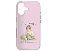 Custodia per iPhone 17 I Crochet So I Don't Unravel Calming Hobby Knitting Craft
