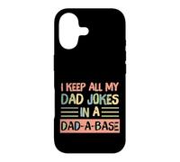 Custodia per iPhone 17 I Keep All My Dad Jokes In A Dad-A-Base Retro Father's Day