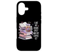 Custodia per iPhone 17 I Like My Books Spicy & My Coffee Icy Cup,Dark Romance Book
