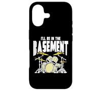 Custodia per iPhone 17 I’ll Be in the Basement Retro Drum Kit Music Artwork