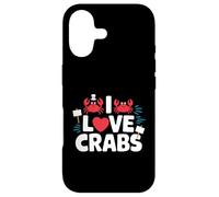 Custodia per iPhone 17 I Love Crabs Carino Cartoon Vita Marina