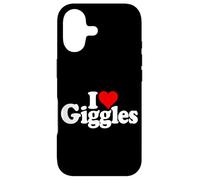 Custodia per iPhone 17 I LOVE CUORE GIGGLES RIDERE UMORISMO