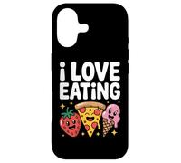 Custodia per iPhone 17 I Love Eating Pizza Gelato Fragola
