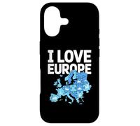Custodia per iPhone 17 I Love Europe Puzzle Map Avventura