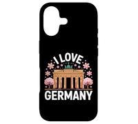 Custodia per iPhone 17 I Love Germany Porta di Brandeburgo Sakura Art