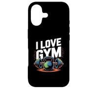 Custodia per iPhone 17 I Love Gym Fitness Enthusiast Kettlebell bilanciere