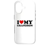 Custodia per iPhone 17 I LOVE HEART MY GRANDSON NONDAUGHTER