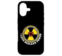 Custodia per iPhone 17 I Love Nuclear Power - Simbolo di radiazioni con scienziato del cuore