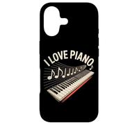 Custodia per iPhone 17 I Love Piano Musical Notes Tastiera