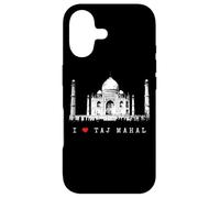Custodia per iPhone 17 I Love Taj Mahal Agra India Skyline Vintage Amo l'India