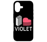 Custodia per iPhone 17 I Love Violet Nome Personalizzato Viola