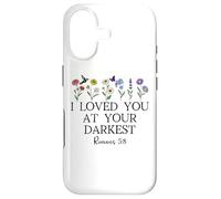 Custodia per iPhone 17 I Loved You at Your Darkest Christian Bible Verse Romans 5:8