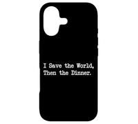 Custodia per iPhone 17 I Save the World Then the Dinner Funny Gamer Citazione