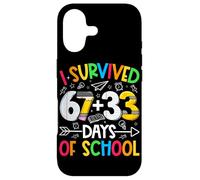 Custodia per iPhone 17 I Survived 67 + 33 Days School Kids Funny Math 100th Day